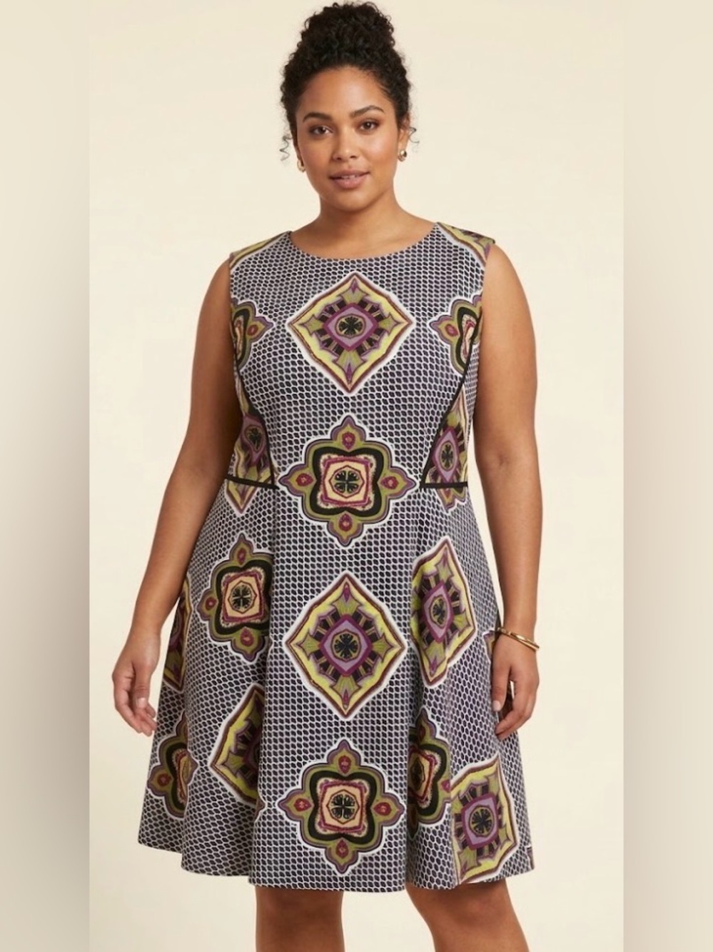 Gabby Skye geometric shift dress size 24W